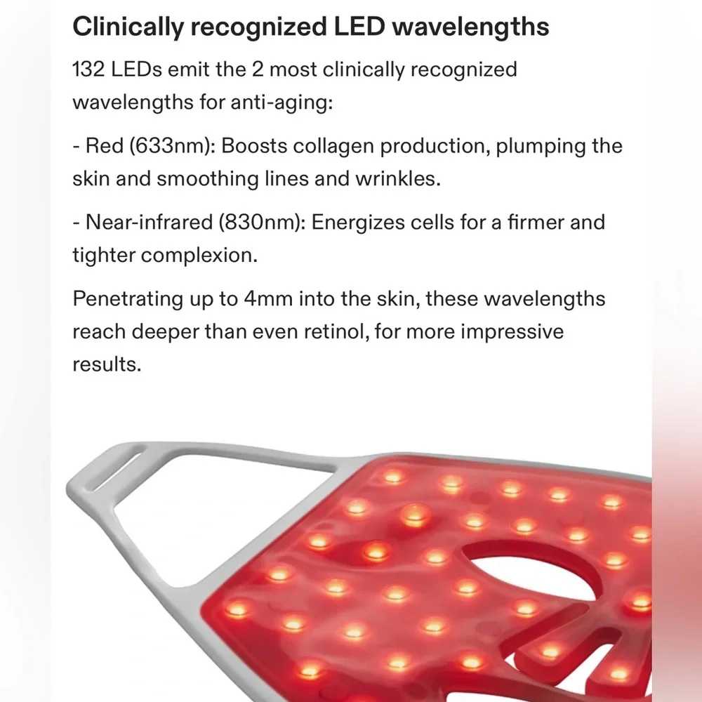 *NIB**CURRENTBODY LED Red Light Therapy Face Mask - Series 1 - Picture 7 of 15